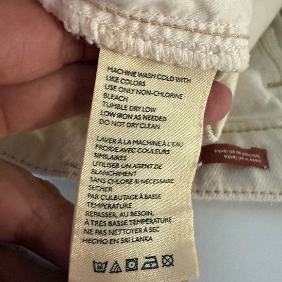 Pilcro Women's Cream Cotton Blend Shorts - - Picture 7 of 13